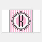 Elegant R Monogram Red Wax Seal Look Sticker | Zazzle.com