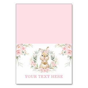 Pink Rabbit Easter Bunny Table Seating Place Cards