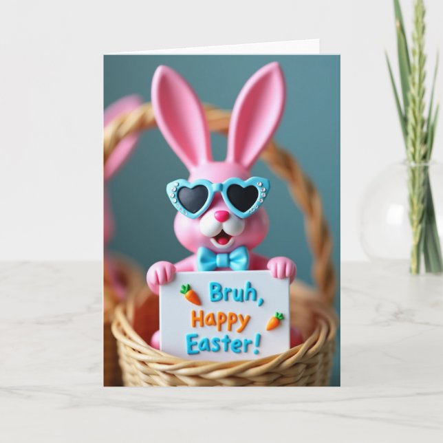 Pink Rabbit Happy Season Card (Front)