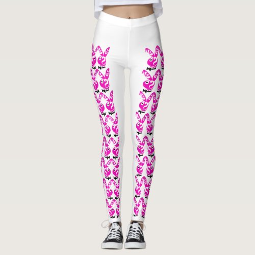 pink rabbit leggings