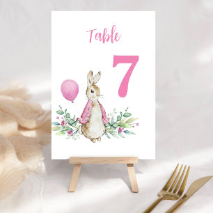 Pink Rabbit Table Number