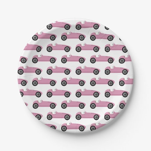 Pink Race Car Girl Racing Birthday Party Paper Plates