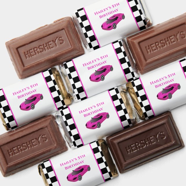 Pink Race Car Party Hershey's Miniatures (Assorted)