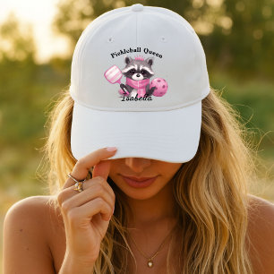 Pink Racoon Pickleball Queen Hat