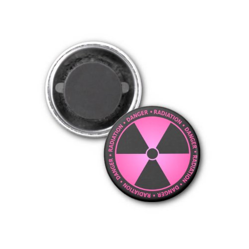 Pink Radiation Warning Magnet