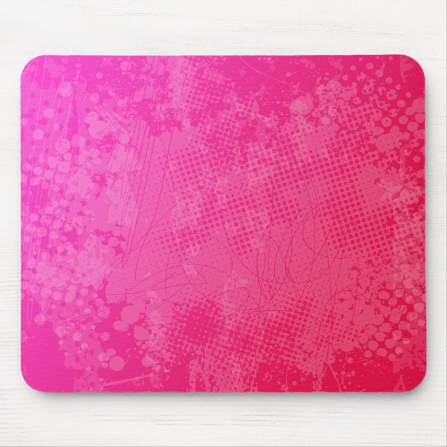 Pink Rage Grunge Art Mousepad (Front)