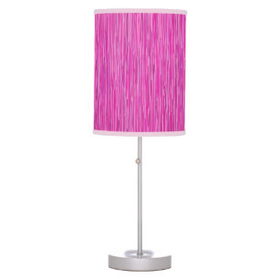 Pink Rain Vertical Striped Art Table Lamp