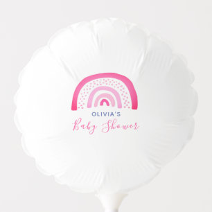 Pink Rainbow Baby Shower Balloon