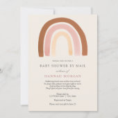 Pink Rainbow Baby Shower by Mail invitation (Front)
