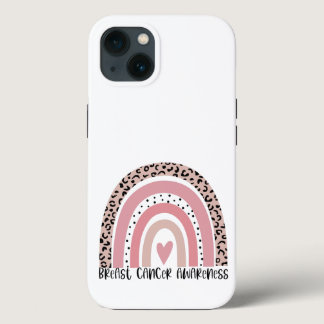 Pink Rainbow Breast Cancer Awareness iPhone 13 Case