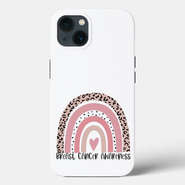 Pink Rainbow Breast Cancer Awareness Case-Mate iPhone Case (Back)