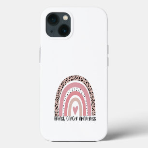 Pink Rainbow Breast Cancer Awareness iPhone 13 Case