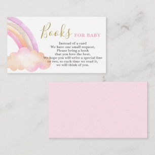Pink Rainbow Bring a Book Card