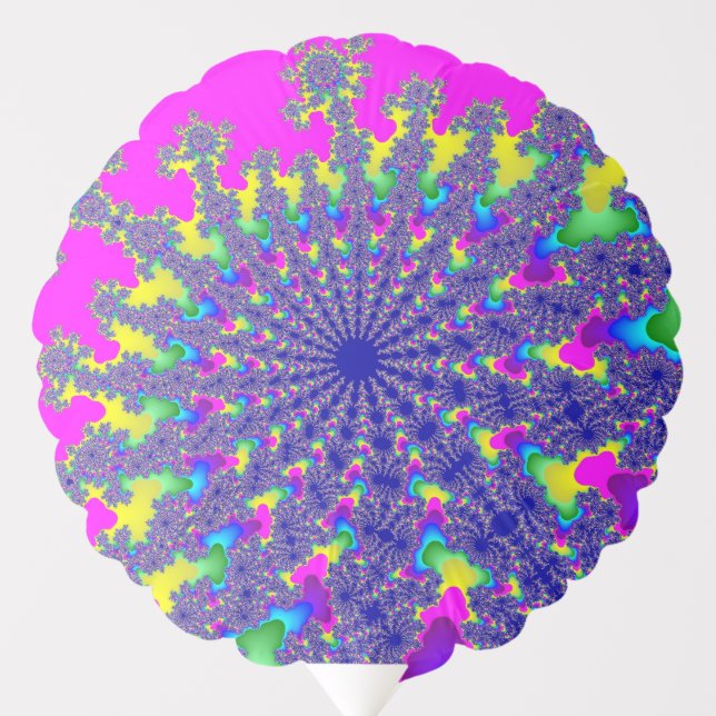 Pink Rainbow Burst Balloon (Front)