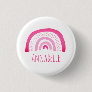 Pink Rainbow Button