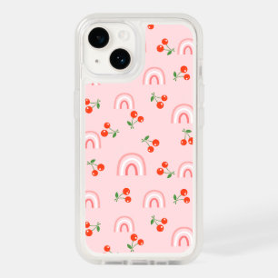 Pink Rainbow Cherry Pattern OtterBox iPhone 14 Case
