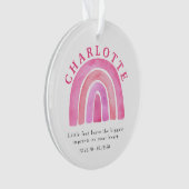 Pink Rainbow Child Remembrance Ornament (Front)