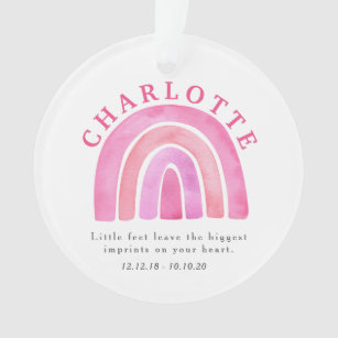 Pink Rainbow Child Remembrance Ornament