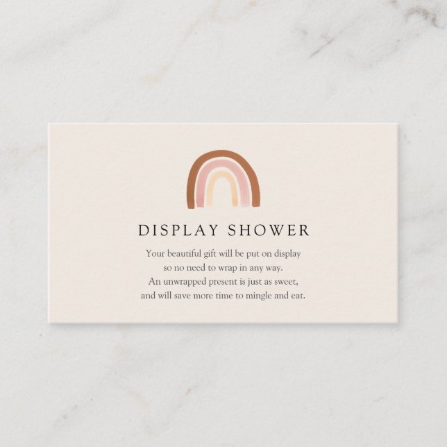 Pink Rainbow Display Shower card (Front)