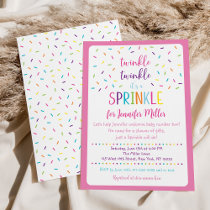 Pink Rainbow Girl Baby Sprinkle Invitation