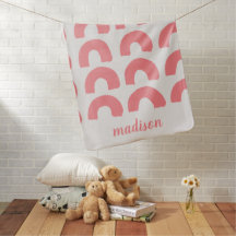 Pink Rainbow Gray Modern Adorable Simple Custom