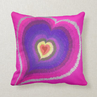 Pink Rainbow Heart Pillow