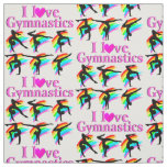 PINK RAINBOW I LOVE GYMNASTICS DESIGN FABRIC