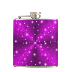 Pink Rainbow in Elephant Skin Leather optics Flask
