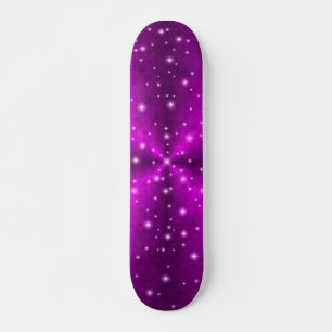 Pink Rainbow in Elephant Skin Leather optics Skateboard Deck