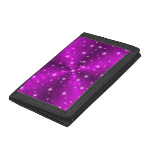 Pink Rainbow in Elephant Skin Leather optics Tri-fold Wallet