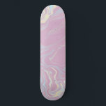 Pink Rainbow Liquid Texture Skateboard<br><div class="desc">Simple pink rainbow modern liquid texture.</div>