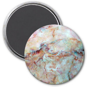 Pink rainbow marble stone finish magnet