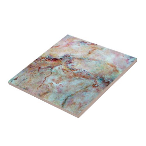 Pink rainbow marble stone finish tile