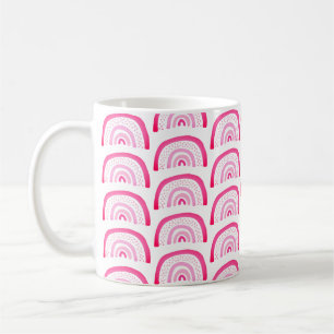 Pink Rainbow Pattern Coffee Mug