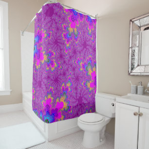 Pink Rainbow Speckle Shower Curtain