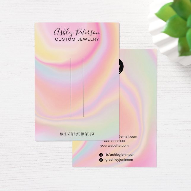 pink rainbow unicorn jewelry hair clip display (Desk)