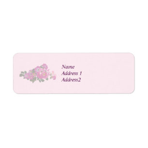 Pink Rambler Rose Save the Date Label