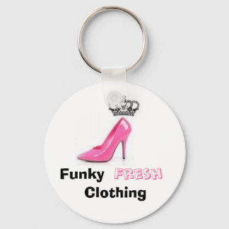 pink, RandR, Funky, Fresh, Clothing Keychain
