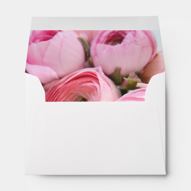 Pink ranunculus bunch envelope (Back (Bottom))