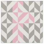 Pink Raspberry and Silver Geometric ZigZag Fabric