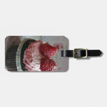 Pink Raspberry Cupcake Luggage Tag by CindyBeePhotography at Zazzle
