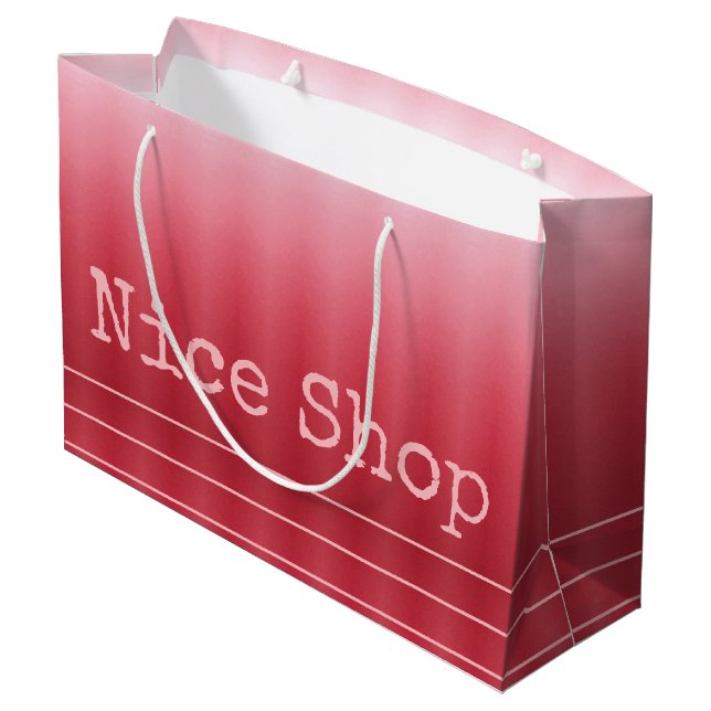 Pink Raspberry Designer Large Gift Bag (Back Angled)