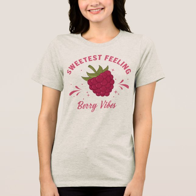 Pink Raspberry Summer Fruit Vibes — Women's Tee (Front)