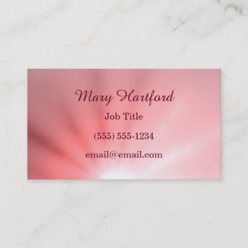 Pink Ray Of Light Business Card by retroflavor at Zazzle