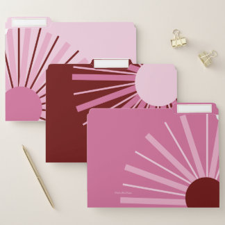 Pink Rays File Folders