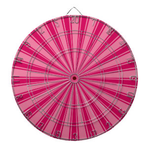 Pink rays retro funky sun stripes dart board