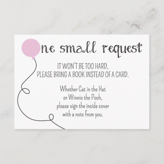 Pink Ready to Pop Baby Shower Book Request Card | Zazzle.com