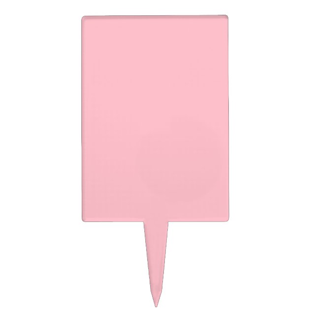 Pink Rectangle Cake Topper (Front)