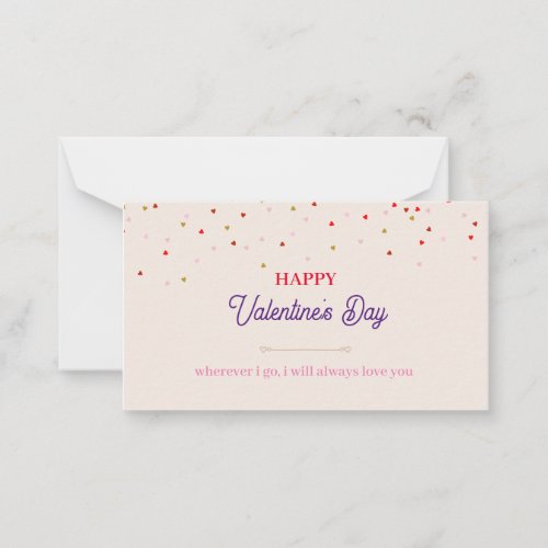 pink rectangle shaped valentines day card