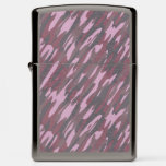 pink, red and gray abstract camo zippo lighter